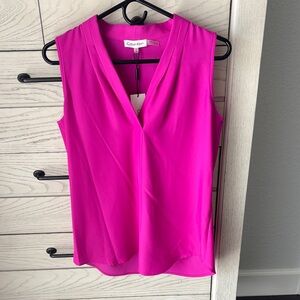 Calvin Klein Fuchsia V-Neck Blouse. Get this top for Valentine’s Day!!!!